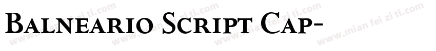Balneario Script Cap字体转换